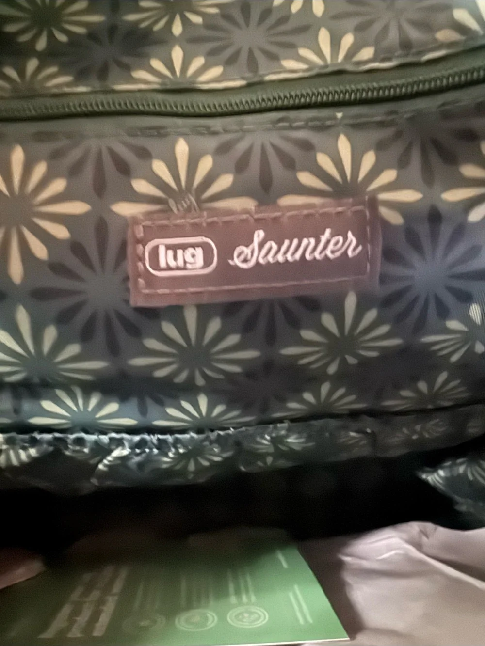 lug Quilted Metallic Emerald Green Backpack